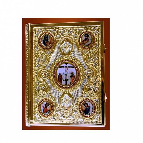 Evanghelie Aurita si Argintata cu Pietre Semipretioase 